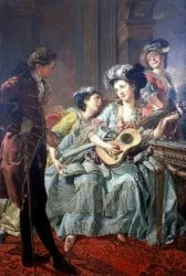 A suitor presents himself; Louis-Rolland_Trinquesse_-_The_Courtship