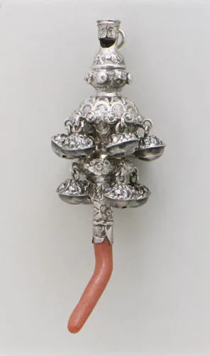 Child's rattle and teether. British, Birmingham; 1835–36.