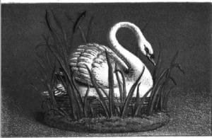 Swan shaped mold for ice cream sold by Marshall