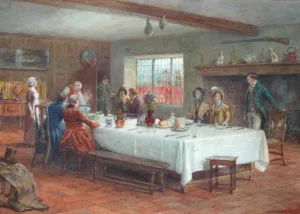 A meal stop at a coaching inn. George Goodwin Kilburne