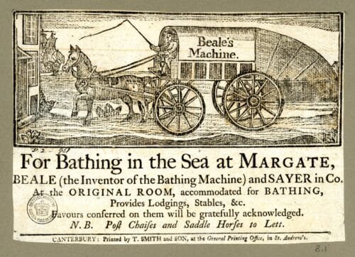 Trade card of Beale & Sayer, bathing machine makers