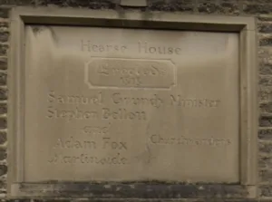 Hearse House Inscription. Chaple-en-le -Frith, Derbyshire
