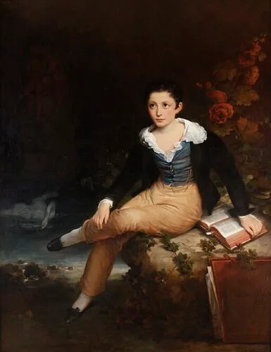 Portrait of Leon Haudebourt, the artist's son, oil painting, 1832