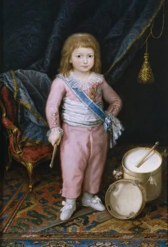 The Infante Carlos María of Bourbon with Drum and Tambourine, oil painting